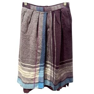 Vintage Diane Von Furstenberg Plaid Wool Skirt Size 6